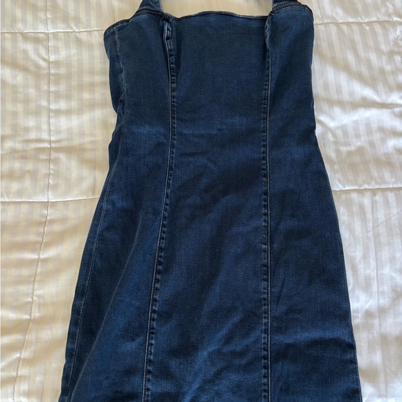 Reformation Evita Sleeveless Denim Midi Dress NWT brand new - Picture 7 of 16